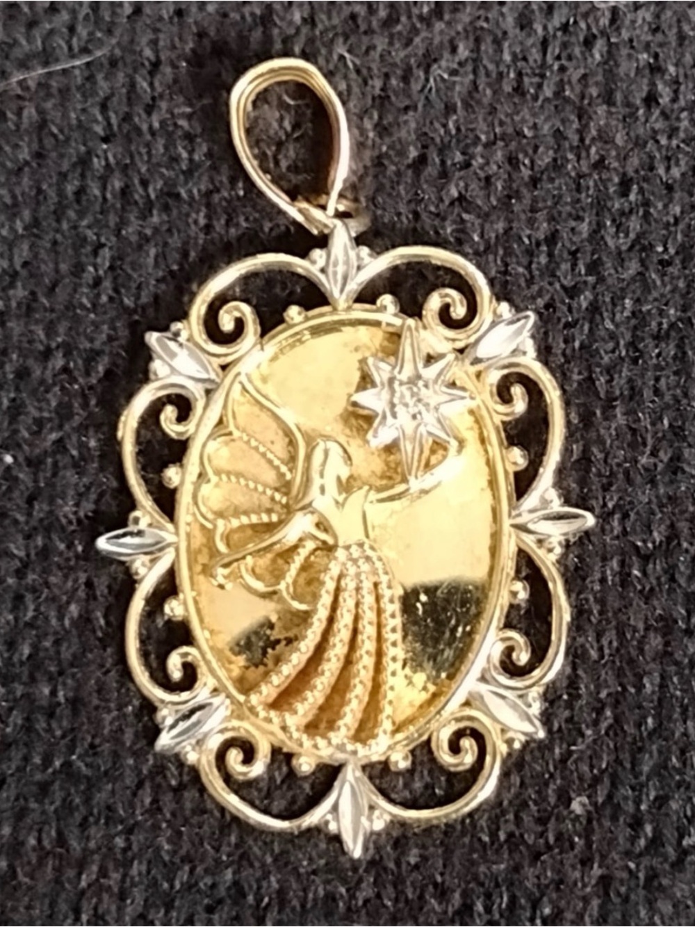 Vintage Michael Anthony 10k Guardian Angel Pendant